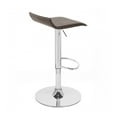 thumbnail image 3 of Set of 4 Sigma Contemporary "Leather" Adjustable Barstool - Coffee Brown, 3 of 7