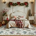 thumbnail image 4 of Moynesa 8'x10' Christmas Area Rug for Living Room, Large Rug Xmas Tree Modern Rug Kitchen Rug Washable Rug Non Slip Moroccan Carpet Holiday Decor Soft Accent Rug for Bedroom Dining Room, Beige, 4 of 13