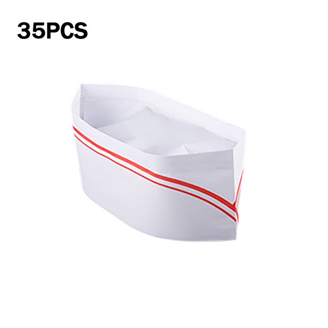 Inteprter 35 uds, gorro de Chef de papel desechable, conjunto de gorro de Chef de cocina transpirable ajustable, accesorios de cocina Cocina y Comedor Inteprter HA001097-00