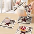 thumbnail image 5 of Red Texas Star Rustic Pot Holders for Kitchen Heatproof Potholder, 2 Pack Country Star Berries Wooden Hot Pads Multipurpose Oven Pads Cloth Potholders Trivet for Cooking and Baking, 5 of 8