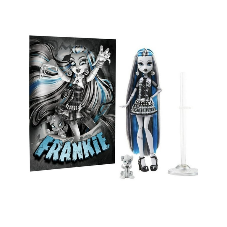 Monster High Doll with Posters, Frankie Stein in Black and White