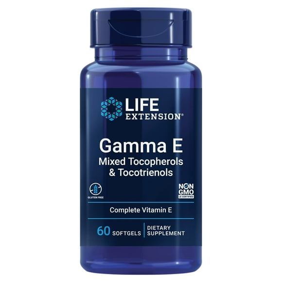 Suplemento Life Extension Gamma E, mezcla de tocoferoles y tocotrienoles, 60 cápsulas blandas