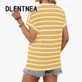 thumbnail image 6 of Dlentnea Womens Striped Tops Short Sleeve Shirts Summer Fashion Outfits Dressy Casual Business Blouse Clothes, 6 of 7