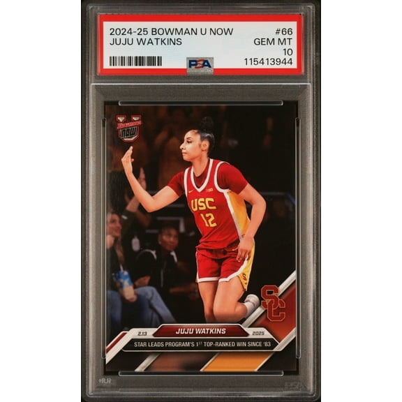 Graded 2024 Topps Bowman U Now JuJu Watkins #66 Rookie RC Basketball Card PSA 10 Gem Mint