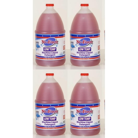 Nu-Foam Heavy Duty Low Temp Commercial Machine Warewashing Detergent - 1 Gallon - 4 Pack
