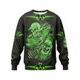 thumbnail image 2 of Broave Mens Knit Crewneck Long Sleeve Shirt Halloween Graphic Pullover Casual ,Gothic Skeleton Crew Neck Sweatshirt for Daily Wear & Halloween Party Outfit, 2 of 6