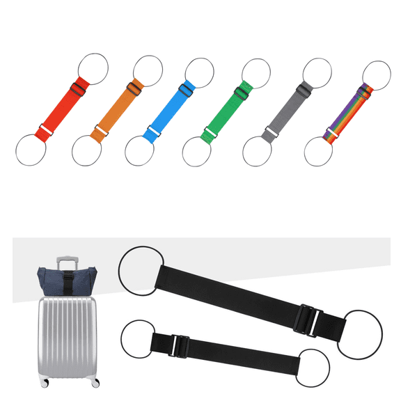 Multi Use Strong Adjustable Luggage Connector Straps, 2026 New Colorful Luggage Strap Belts for Suitcases, Flexible Elastic Fastening Belt for Travel Suitcase (1 Piece)