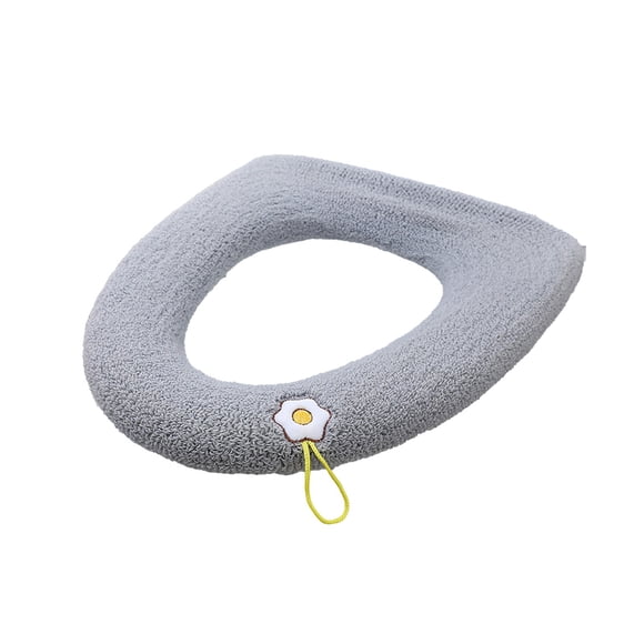 COM1950s Soft Toilet Seat Cushion, Removable Padded Toilet Seat with Handle, Thick Cover for Extra Comfort, Fits Most Round & Elongated Toilets, Easy to Clean, for Home Bathroom Use