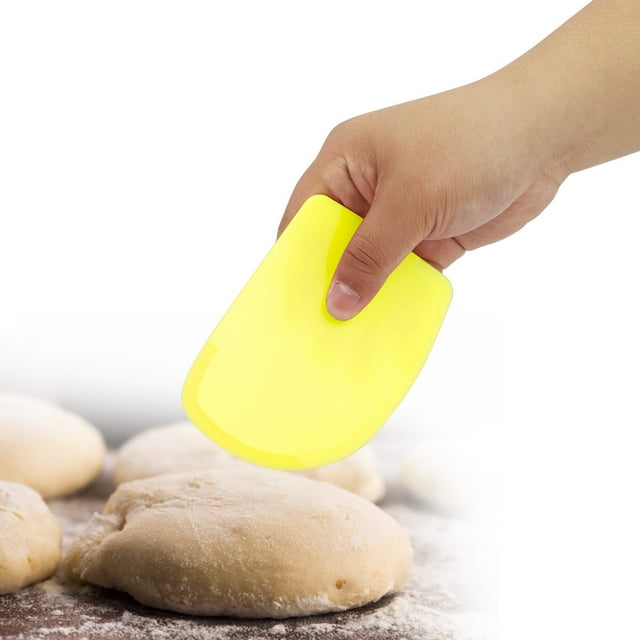 3Pcs Dough Pastry Scraper Silicone Bowl Scraper Plastic Dough Scraper Cake Pizza Cutter Kit Pastry Bread Separator For Bread Dough Cake Fondant Icing