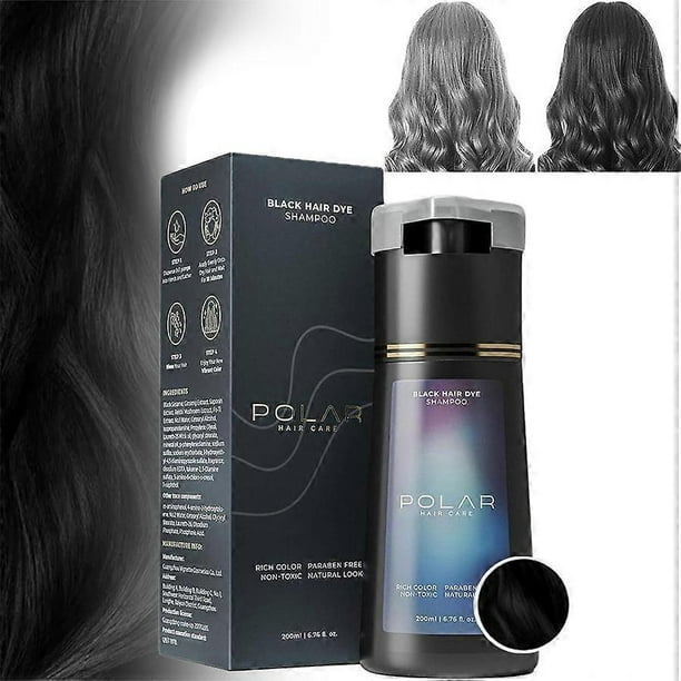 Hair Dye Shampoo, Polar Hair Dye Shampoo, Polar Haircare Instant Dye Shampoo, Natural Hair Color Shampoo for Gray Hair Coverage for Women & Men