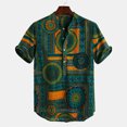 thumbnail image 2 of Birdeem Chemises pour Hommes Chemise Décontractée à Manches Courtes Imprimée Col Rabattu, 2 of 12