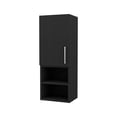 thumbnail image 2 of Praia Medicine Cabinet, Four Shelves Single Door Cabinet, Metal Handle + Black + 1 + 2 + Up to 17 in + 24 to 31 in + Bathroom + Wall Mounted + Modern + 10 - 15 inches + Particle Board + Melamine, 2 of 5