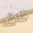 thumbnail image 5 of SFTING Wedding Rings Set for Women Princess Cut Twisted Halo Engagement Rings 5A CZ Silver Plated Anniversary Mother's Day Gift for Her Size 6, 5 of 9