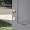 thumbnail image 2 of Baldwin Reserve Sclajxtubcrr141 Single Cylinder La Jolla Handleset Tube Lever Contemporary Round Rose With 6Al Latch And Dual Strike Bright Nickel Finish, 2 of 7