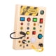 thumbnail image 4 of Tablero de actividades de madera con lámpara LED, tablero sensorial, juguetes educativos de aprendizaje temprano, regalos con interruptor, juguete Estilo A, 4 of 9