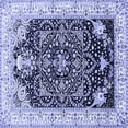 thumbnail image 1 of Ahgly Company Machine Washable Indoor Square Persian Blue Traditional Area Rugs, 6' Square, 1 of 4