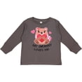 thumbnail image 3 of Inktastic My Granny Loves Me Bear and Hearts Boys or Girls Long Sleeve Toddler T-Shirt, 3 of 5
