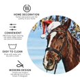 thumbnail image 3 of Naloa Christmas Horse Leather Coasters for Drinks, Durable Drink Coasters 4 Set for Tabletop Protection, Luxurious Home Décor and Housewarming Gift ( {designName})Round Shape, 3 of 6