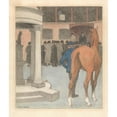 thumbnail image 2 of Robert Polhill Bevan 15x17 Gold Ornate Wood Frame and Double Matted Museum Art Print Titled - The Bayhorse, Tattersalls (1921), 2 of 4