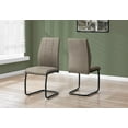 thumbnail image 3 of Monarch Specialties Dining Chair, Set Of 2, Side, Upholstered, Kitchen, Dining Room, Fabric, Metal, Beige, Black, Contemporary, Modern, 3 of 4