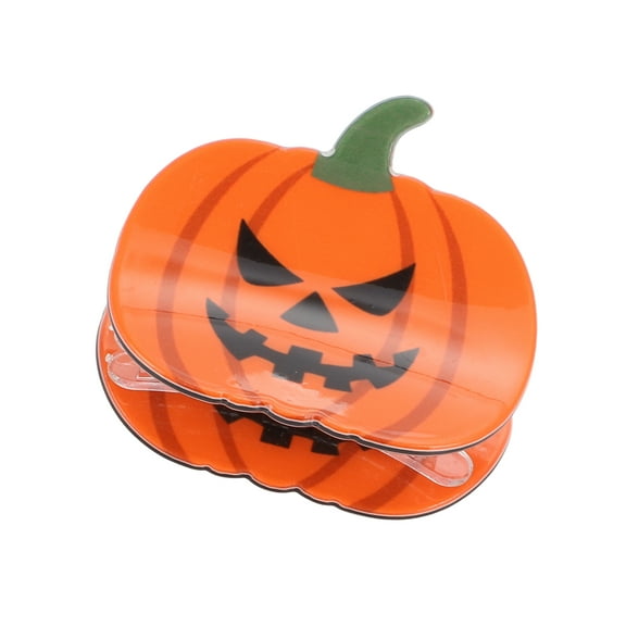 Vocoste 1 Pc Halloween Pumpkin-Fierce Hair Clips for Women 2.36" Length Black Orange