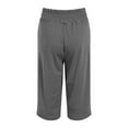 thumbnail image 5 of felwors Capris for Seniors Stretch High Waisted Crop Office Work Pants Summer Casual Capri Slacks Yoga Dress Pant Dark Gray, L, 5 of 5