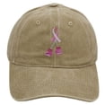 thumbnail image 3 of Unisex Cancer Awareness Washed Baseball Cap for Men Women Summer Outdoor Sun Protection Hat Khaki, 3 of 3