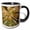 Black/White, variant on 3drose, Sassafras Trees, Stephen Forbes State Park, Fall, Marion County, Il., 11oz Two-tone Yellow Mug
