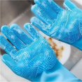 thumbnail image 3 of Guantes mágicos de esponja para limpieza de lavavajillas, guantes reutilizables de silicona para fregar cepillos para cocina y tareas domésticas, 3 of 5