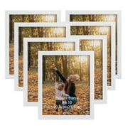 8x10 Picture Frames Set of 7,White Photo Frame for Wall and Tabletop Display