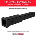 thumbnail image 5 of TowSmart 7067 2" x 12" Hitch Extension with Reinforced Collar, 333 lb, 5 of 13