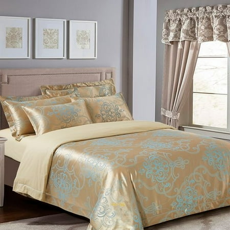 Dolce Mela San Marino Cotton 6 Piece Reversible Duvet Cover Set