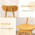 thumbnail image 4 of Resenkos Modern Farmhouse Wood Dining Chair Set of 4 with Oak Finish, Natural, 4 of 6