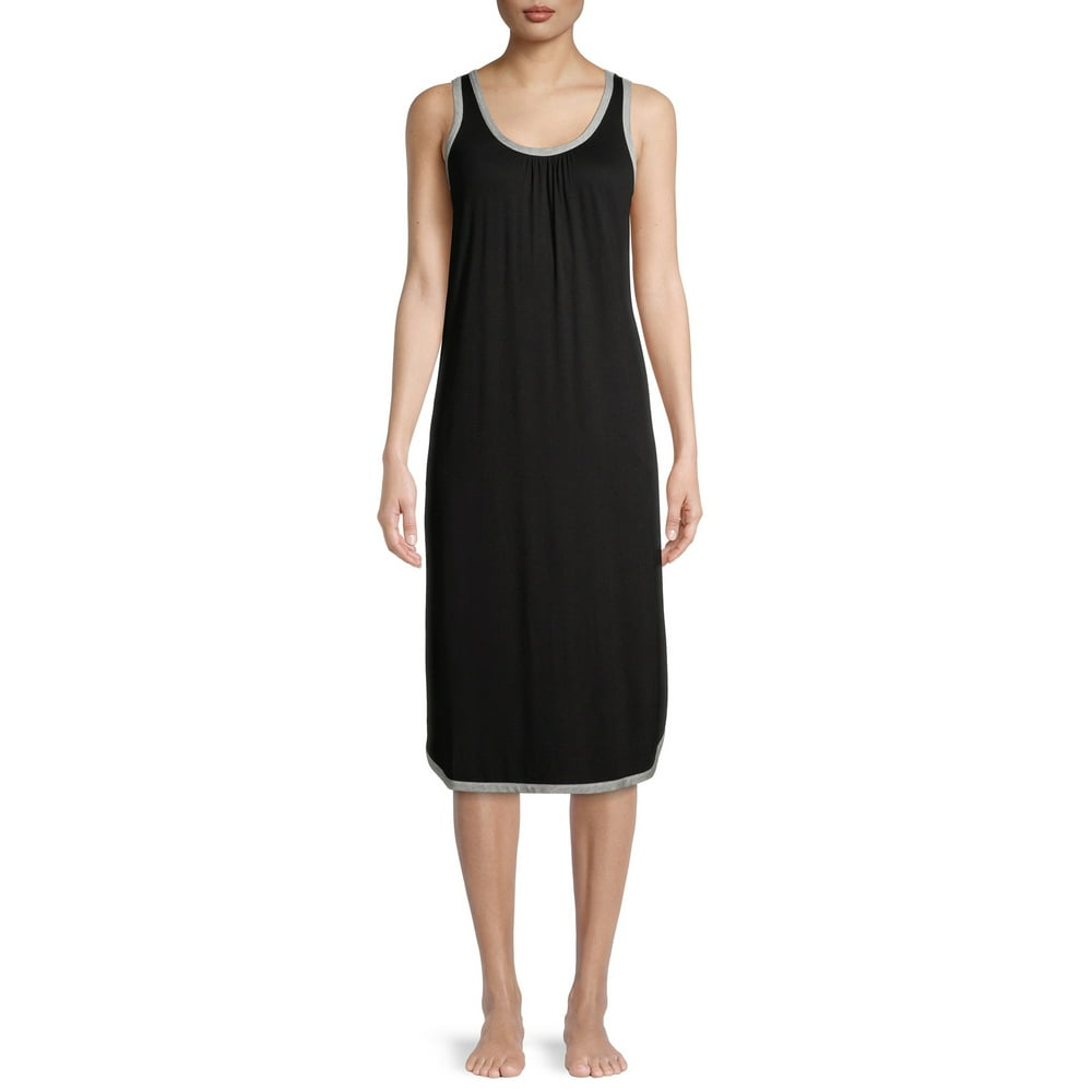 Secret Treasures - Secret Treasures Women's and Women's Plus Size Knit Midi Nightgown - Walmart