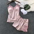 thumbnail image 2 of Lindreshi Lingerie Sets for Women 2pc Set Womens Satin Sling Sleepwear Lingerie Lace Nightdress Underwear Set, 2 of 6