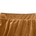 thumbnail image 6 of dazeni Velvet Skirt for Girls Soft High Waist Stretchy Flared Mini Skorts Spring Fall Holiday Skater Skirt Khaki 14-15 Years, 6 of 9