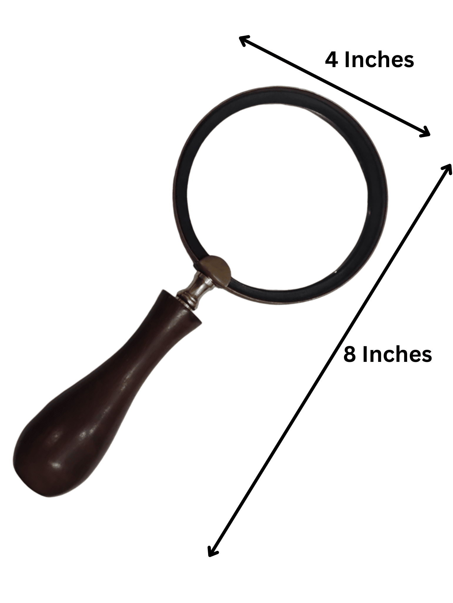 Antique Heavy Wood Magnifying Glass Solid Vintage Magnifier & A Premium Gift
