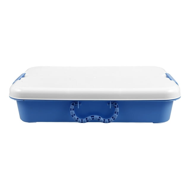 MLINS Boîte de Rangement pour Jouets Portable pour Enfants 1 Ensemble Bac à Sable en Plastique avec Couvercle Boîte de Rangement pour Bac à Sable Sac de Sable Idéal pour une Utilisation Intérieure