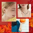 thumbnail image 5 of 1 Box 80Pcs 10 Style Thanksgiving Charms Bulk Autumn Charms Fall Charm Pumpkin Sunflower Maple Leaf Squirrel Harvest Charm for Jewelry Making Charms DIY Bracelet Necklace Earrings Crafts Silver, 5 of 9