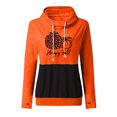 thumbnail image 4 of EGNMCR Chandails en Molleton Sans Capuche pour Femmes, Chandail en Molleton pour Femmes, Chemises à Manches Longues Mode Imprimé Col Rond Pull Tops Blouse à Capuche Blouse pour Femmes, 4 of 5