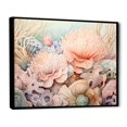 thumbnail image 2 of Designart "Pastel Elegance Amidst Anemones I" Coastal Coral Under Water Floater Framed Wall Art Prints, 2 of 5