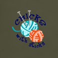 thumbnail image 3 of CafePress - CHICKS WITH STICKS T Shirt - Men's Classic Graphic Cotton T-Shirt, 3 of 4
