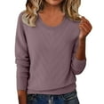thumbnail image 1 of MESSUEN Pull Over Sweaters Womens Winter Sweaters for Women Long Sleeve Undershirt for Women Fall Long Sleeve Tops for Women Womens Tops Womens Sweaters Purple L, 1 of 5