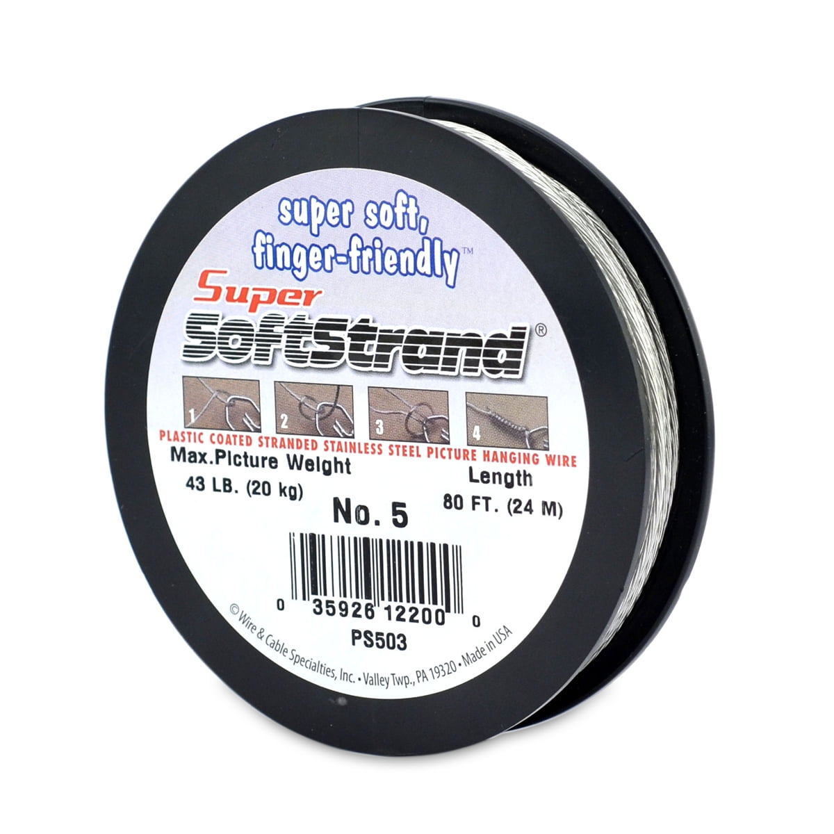 Hanging Solutions Size No.5 Super Softstrand Vinyl Coated Stainless