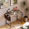 thumbnail image 6 of Bestier Computer 32 Inch Modern Mini Office Desk with Storage Bag, Grey, 6 of 7