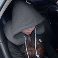 thumbnail image 4 of Almohada cervical de viaje DEKAXID con capucha - Almohada cervical multifuncional en forma de U para siestas en avión o coche - Transpirable, portátil y lavable a máquina - Relleno y funda de fibra, 4 of 6