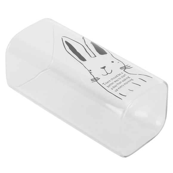 Taza de vidrio Jadeshay para leche 400 ml con patrón impreso