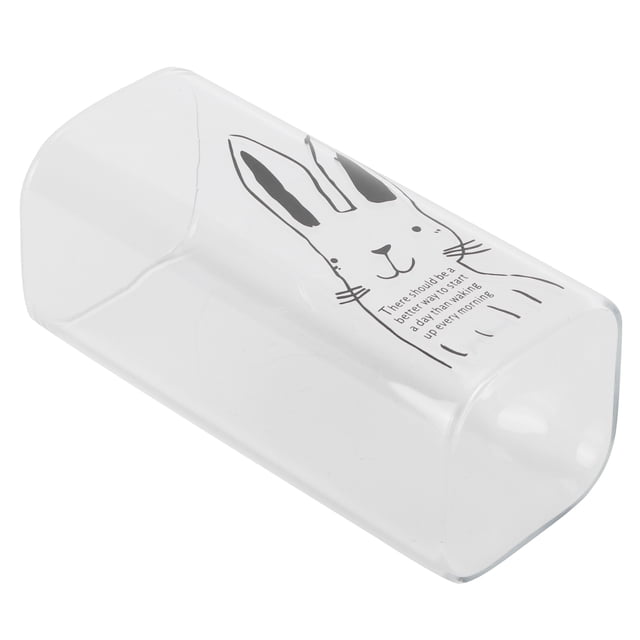 Taza de vidrio Jadeshay para leche 400 ml con patrón impreso