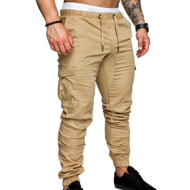 Fitness Homme Pantalon de sport à rayures à cordon à poche, Mode en ligne