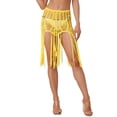 thumbnail image 1 of INSPIRE CHIC Women's Crochet Sexy Summer Beach Swimsuit Tassel Cover-Up Skirt S Amarillo, 1 of 5